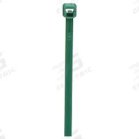 GRAINGER Cable Tie: 4 in Nominal Lg, 7/8 in Nominal Max. Bundle Dia., 0.1 in Wd, Green, 100 PK (MPN 36J208). Key specifications — Brand: GRAINGER; Outdoor Use: No; Color: Green.