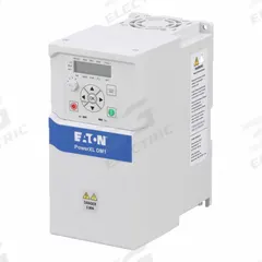 EATON Variable Frequency Drive: In Phase Single, Out Phase Three, 2 hp_3 hp, With Bypass, Compact (MPN DM1-127D8EB-S20S). Key specifications — Style: Compact; Color: White; Output Voltage: 200-240V AC; Output Phase: Three.