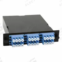 FIBERTRONICS Fiber Optic Cassette: Single Mode, OS2, 24 LC – UPC, 2 MPO – APC Male, Std, Blue, LC (MPN MTC-24LCG29L). Key specifications — Brand: FIBERTRONICS; Color: Blue; Attenuation Type: Standard.