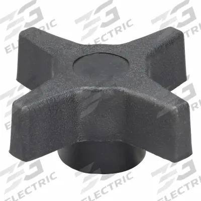INNOVATIVE COMPONENTS Hand Knob: 4 Point, Plastic w/ Steel Thread, 3/8"-16 Thread - 4-Arm Knobs with Threaded Hole
