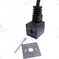 ARO Solenoid Coil Connector: Universal, DIN 43650 Form A, 30 mm For Coil Size, Molded Wires, 3 Pin (MPN CHW-30). Key specifications — attr1078676: ARO; attr1078675: CHW-30; attr1078680: Universal; attr1078681: Molded Wires; attr1078682: DIN 43650 Form A; attr1078689: Leads Included; attr1078690: Indicator Light Not Included; attr1078697: 3 Pin.