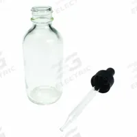 APPROVED VENDOR Dropper Bottle: Round, 60 mL, 2 fl oz, Soda Lime Glass, Colorless, Closure Included (MPN BDPSC-2OZ). Key specifications — Shape: Round; Brand: APPROVED VENDOR.