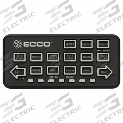 ECCO Replacement: Controller, Polycarbonate, 5 19/32 in Lg, 2 13/32 in Ht - Vehicle Light Remotes & Controllers