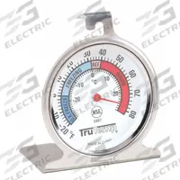 TAYLOR Refrigerator/Freezer Thermometer: Cold Storage, Analog, 2 in Dial Size, Metal Detectable (MPN 350710D). Key specifications — Accuracy: ±2 °F; Brand: TAYLOR; Case Material: Stainless Steel; Display Type: Analog; Features: Hanger; Lens Material: Glass; NSF Certified: Yes; Thermometer Type: Refrigerator/Freezer Thermometer.