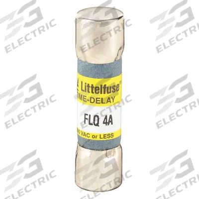 LITTELFUSE Fuse: FLQ Series, Midget, Time-Delay, 4 A, 500 V AC, 300 V DC - Time-Delay Cylindrical Fuses