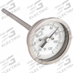 APPROVED VENDOR Dial Thermometer: -20°F to 120°F, ±1% Accuracy, 4 in Stem Lg, 2 in Dial Dia (MPN 1NFW8). Key specifications — Accuracy: ±1 %; Brand: APPROVED VENDOR.
