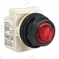 SCHNEIDER ELECTRIC Pilot Light: 30 mm Panel Mounting Size, Red, LED, 9001SK Series (MPN 9001SKP35LRR31). Key specifications — Series: 9001SK; Brand: SCHNEIDER; Includes Push-To-Test: No Push-To-Test Included.
