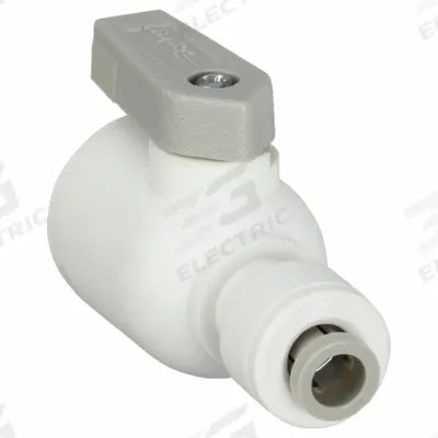 Parker Manual Two-Way Ball Valve: 1/4 in, Polypropylene, Straight, Push x Push - NSF 51 Compliant Polypropylene Ball Valves
