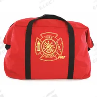 R&B FABRICATIONS Duffel Bag: Nylon, Red, 5,700 cu in Interior Volume, Zipper, 24 in Lg, 14 in Wd (MPN RB-194MC). Key specifications — Color: Red; Material: Nylon; Brand: R&B FABRICATIONS; Closure: Zipper.