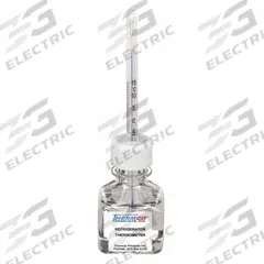 THERMCO Bottle Thermometer: -5°C to 15°C, +/-1.5°C, 30 mL Bottle Volume, Glycol (MPN ACCR0201BLST). Key specifications — Bottle Fill Medium: Glycol; Temperature Units: Celsius; Accuracy: +/-1.5°C; Brand: THERMCO.