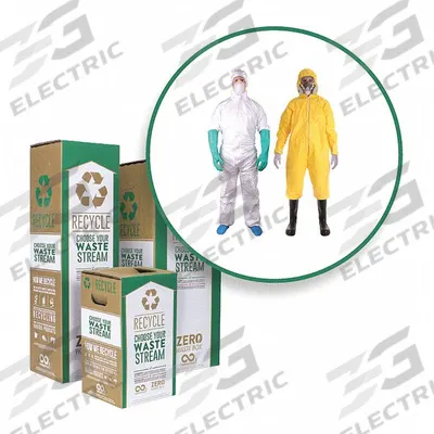 ZERO WASTE BOX Disposable Garments Box: L, 37 in Overall Lg, 15 in Overall Wd - Disposable Garment Prepaid Recycling