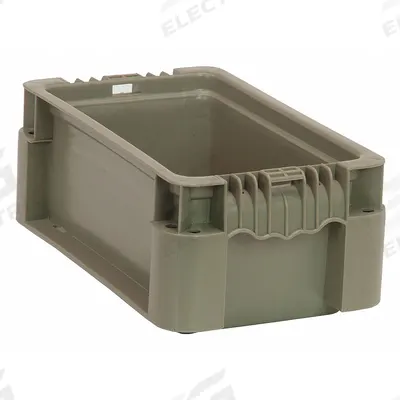 QUANTUM STORAGE SYSTEMS Straight Wall Tote: 0.7 gal, 12 in x 7 1/2 in x 5 in, Stacking Capable - Solid Straight-Wall Containers
