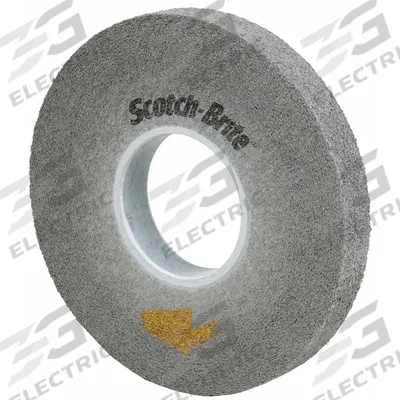 SCOTCH-BRITE Convolute Wheel: 12 in Dia x 3 in W, 5 in Arbor, Silicon Carbide, Fine - Deburring Wheels for Stainless Steel & Nickel Alloys