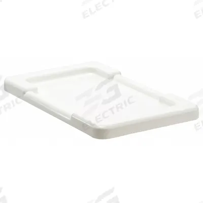 QUANTUM STORAGE SYSTEMS Lid: 23 3/4 in x 17 1/4 in, White, FDA Compliant - Lids for Cross-Stacking & Nesting Totes