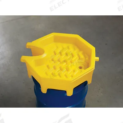 ULTRATECH Drum Funnel: No Lid, Yellow, No Flame Arrester, 28 in x 9 in, 3/4 in NPT - Drum Funnels