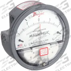 DWYER Differential Pressure Gauge: Back/Single-Side, 1/8 in NPT Female, 2000, 4 in Dial, IP67, IP67 (MPN 2304). Key specifications — Sensor Type: Diaphragm; Series: 2000; Housing Material: Die Cast Aluminum; Certificate of Calibration: Not Included.