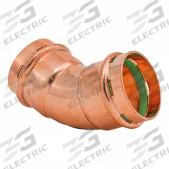 QUICKFITTING SUREPRESS Press Copper 45-Degree Elbow: 2 in CTS x 2 in CTS size, Press-fit x Press-fit (MPN SPWE66-45R). Key specifications — Brand: QUICKFITTING SUREPRESS; Broad - Material for Bullet: Copper Or Bronze; Brand - Broad: QUICKFITTING SUREPRESS.