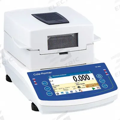 COLE-PARMER Moisture Balance: 210 g Max Capacity, 160°C to 160°C, Infrared - Moisture Analyzers