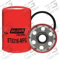 BALDWIN FILTERS Transmission Fluid Filter: Allison, Furnished Gasket, Cellulose (MPN BT8316MPG). Key specifications — Brand: BALDWIN FILTERS; Compatible Vehicle Make: Allison; Includes: Furnished Gasket; Media Material: Cellulose; Baldwin Interchange: BT8316MPG.