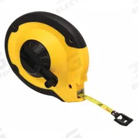 STANLEY Long Tape Measure: Manual, 34-130, SAE, 100 ft, 1/8 in, Plastic, Nonmagnetic Single Hook Tip. Key specifications — attr939846: 34-130; attr939849: Stainless Steel; attr939859: Nonmagnetic Single Hook; attr939850: Single-Sided; attr939855: 1/8 in; attr944023: Hook End; attr940484: STANLEY; attr985224: Plastic.