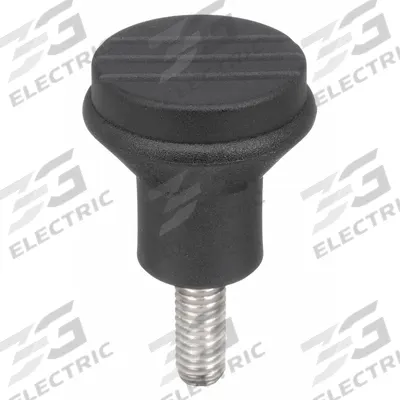 KIPP Hand Knob: Pull, Plastic w/ SS Thread, M6 Thread, 15 mm Thread Lg - Pull Knobs with Threaded Stud