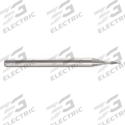 APPROVED VENDOR Square End Mill: Carbide, 2 Flute, 1/32" Mill Dia, 3/8" LOC, 2-1/2" OAL (MPN 251-001002) - Pencil-Neck Carbide Square End Mills
