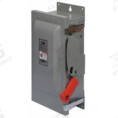 Siemens Safety Switch: Fusible, 30 A, Three Phase, 240V AC, Galvanized Steel - Fusible Safety Switches