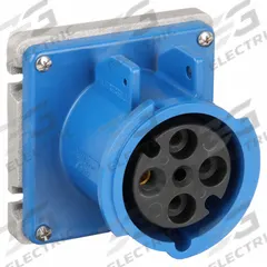 HUBBELL Pin and Sleeve Receptacle: Blue, 250V AC, Three Phase, 60 A, 3 Pole, 4 Wire, IEC Grounding (MPN A460R9). Key specifications — Brand: HUBBELL.