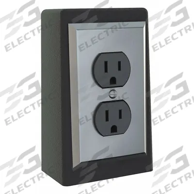 INSTOCK Electrical Pedestal: 2 3/4 in Overall Lg, 3 3/8 in Overall Wd - Lab Furniture Electrical Pedestals
