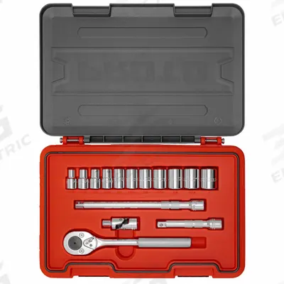 PROTO Socket Set: 1/2 in Drive, 15 Piece, SAE - SAE Socket Sets with Drive Tools