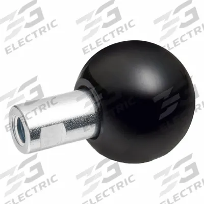 JW WINCO Revolving Ball Knobs: Ball, Plastic w/ Steel Thread, 3/8"-16 Thread - Revolving Ball Knobs with Threaded Hole