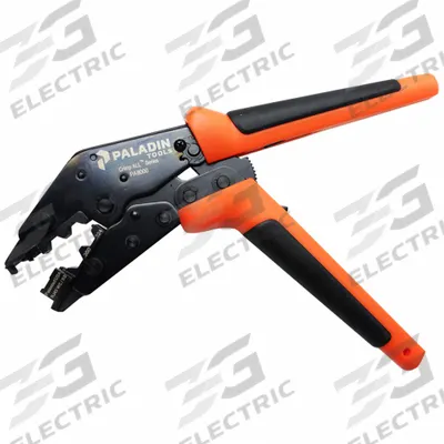 PALADIN Ratchet Crimper: For F Connectors/RJ-45, RG6/RG6 Quad, 10 in Overall Lg - Coaxial Cable Connector Crimpers