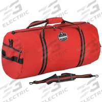 ERGODYNE Duffel Bag: 23 in L x 12 in W x 12 in D, Nylon, Red, 11-20 in/30+ in, 11-20 in (MPN GB5020S). Key specifications — Color: Red; Closure Type: Zipper; Features: Water-Resistant Backing; Brand: ERGODYNE.