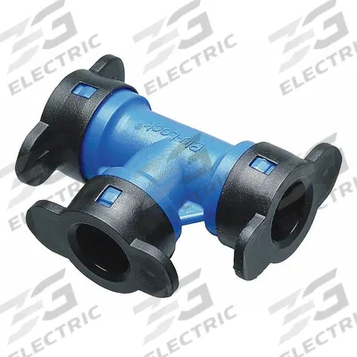 HYDRORAIN Tee: 1/2" Tube, ABS Plastic, 80 psi Max Working Pressure, 2.75 in Wd - Irrigation Tee Fittings