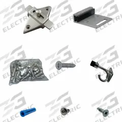HADRIAN Inswing Door Kit: Stainless Steel, Stainless Steel (MPN 621065-900). Key specifications — Compatible Partition Material: Plastic; Finish: Stainless Steel; Component Type: In Swing Door Kit; Brand: HADRIAN.