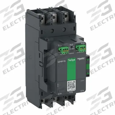 SCHNEIDER Contactor: 3 Poles, 3NO Contacts, 225 A - Non-Reversing IEC Contactors