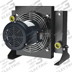 AKG Forced Air Oil Cooler: 18 hp Heat Removed, 70 gpm Max. Flow, 377 psi Max. Pressure, 230/460V AC (MPN A15-3). Key specifications — attr96059: SAE #16; attr96056: 56C; attr96057: 230/460V AC; attr98919: AKG.