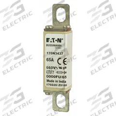 Semiconductor Fuse: 170N Series, Fast-Acting, 65 A, 660 V AC, Indicating (MPN 170N3437). Key specifications — Series: 170N; Brand: BUSSMANN; Voltage Type: AC Only.