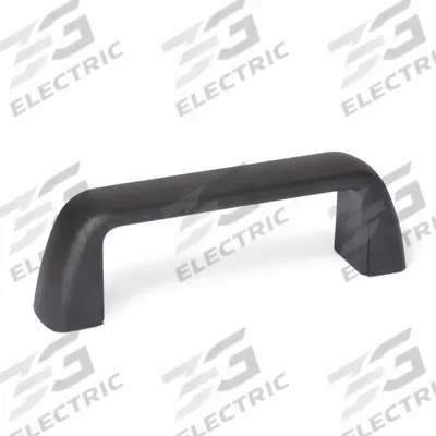 JW WINCO Pull Handle: Threaded Holes, Plastic, Black, M5 Screw Size, 0.32 in - Standard Pull Handles