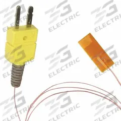OMEGA Standard Thermocouple Probes: -17°C to 260°C, Type K, For Air Media Type, Stick-On (MPN SA3-K-72-SRTC). Key specifications — Maximum Wire Gauge: 30 AWG; Cable Length: 80 in; Manufacturer Part Number: SA3-K-72-SRTC; Brand: OMEGA; Process Connection Type: Stick-On.