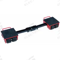 DAYTON Machine Roller: 11,000 lb, 4 1/4 in Deck Ht, 8 3/4 in L x 7 3/8 in W, (8) Rollers, Fixed, Red (MPN 5ERK2). Key specifications — attr1344324: Rubber Padded; attr1344360: DAYTON; attr1344361: Red.