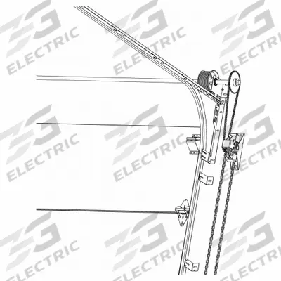 AMERICAN GARAGE DOOR SUPPLY Chain Hoist: Manual, Wall Mount, Non-Handed, 3 to 1 - Manual Chain Hoist Garage Door Openers