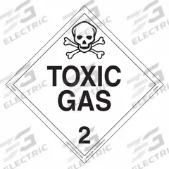 LABELMASTER Toxic Gas Placard: Toxic Gas, 10 3/4 in x 10 3/4 in, 10 3/4 in Label Ht, Vinyl, 25 PK (MPN Z-RVW25). Key specifications — Brand: LABELMASTER; Message: Toxic Gas.