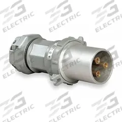 HUBBELL Pin and Sleeve Plug: Gray, 250V DC/600V AC, Three Phase, 200 A, 3 Pole, 3 Wire (MPN VP203512). Key specifications — Brand: HUBBELL.