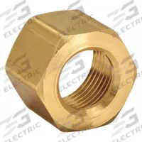 PARKER Compression Fitting Nut: 1/4 in OD Fitting Size, Compression, Brass, 10 PK (MPN 61C-4). Key specifications — Brand: PARKER.