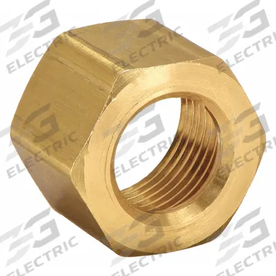 PARKER Compression Fitting Nut: 1/4 in OD Fitting Size, Compression, Brass - Standard Sleeve Brass Compression Fittings