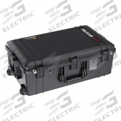 PELICAN Protective Case: Pick and Pluck, Black, Mobile, 16.35 lb Wt, Plastic, Polyurethane (MPN 1595AIR). Key specifications — Closure Type: Press and Pull Latches; Brand: PELICAN.