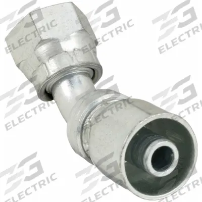 AEROQUIP Hydraulic Crimp Fitting: Steel x Steel, 45° Elbow, -8 For Hose Dash Size - Aeroquip Crimp Hydraulic Hose Fittings with ORS Connection