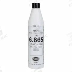 HACH Buffer Standard Solution: 500 mL Volume, Liquid, Bottle, Buffer, S11M003, 1. Key specifications — Brand: HACH; Chemical Family Type: Buffer; Container Type: Bottle; Form: Liquid; Manufacturer Part Number: S11M003; Product Type: Buffer Standard Solution.