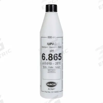 HACH Buffer Standard Solution: 500 mL Volume, Liquid, Bottle, Buffer, S11M003 - pH Buffers